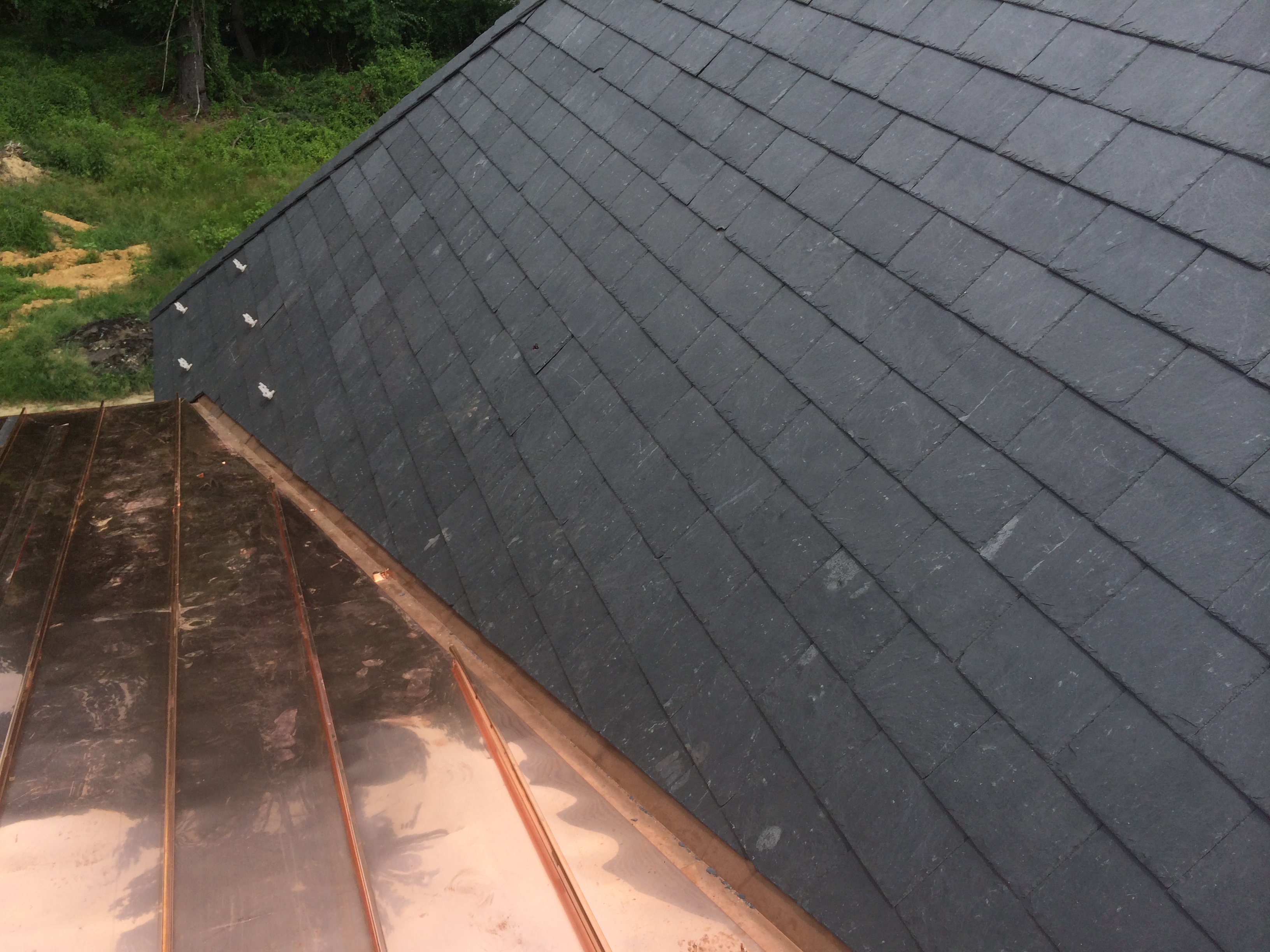 Slate roofing installation
